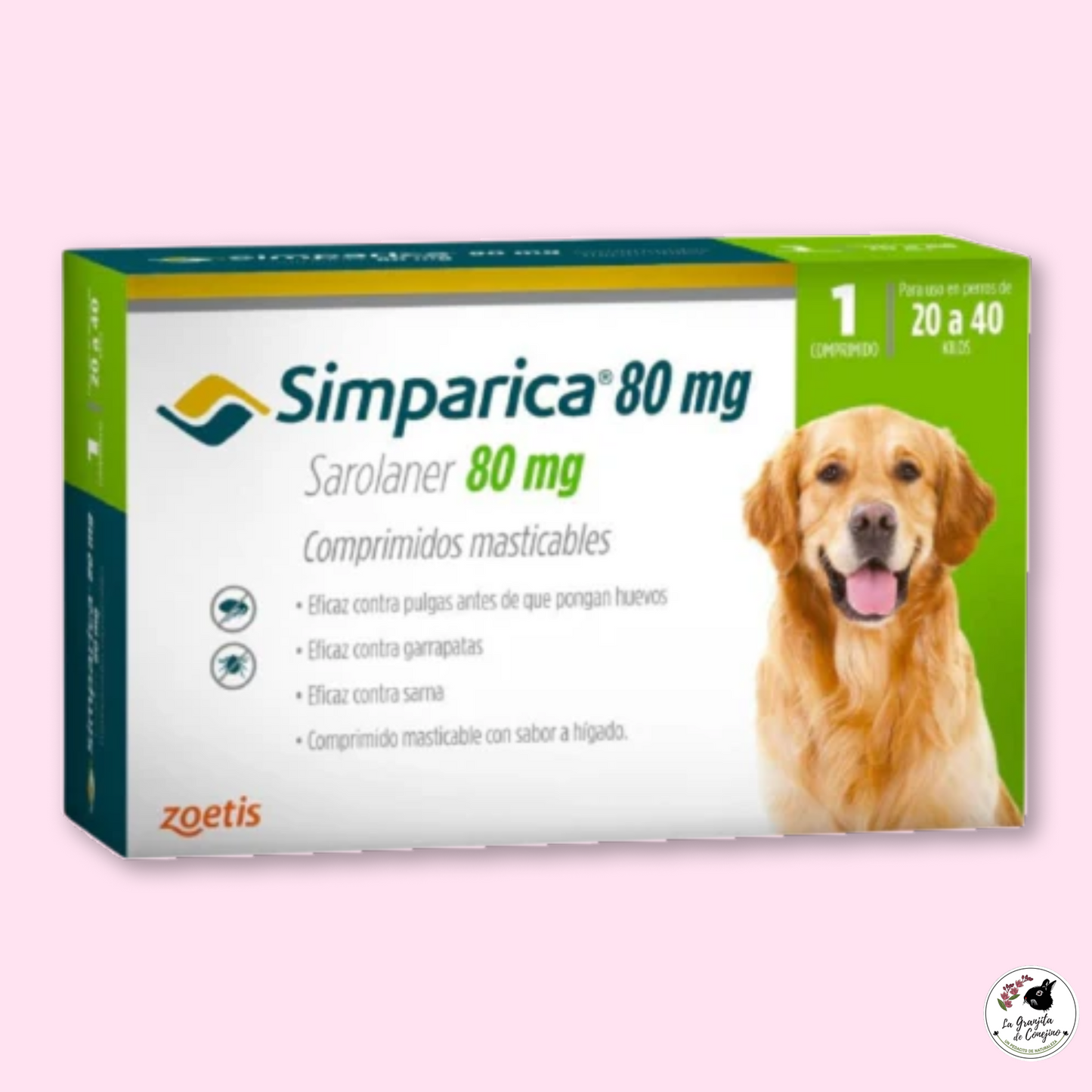 Simparica 80 mg (20 – 40 kg) x 1 comprimido