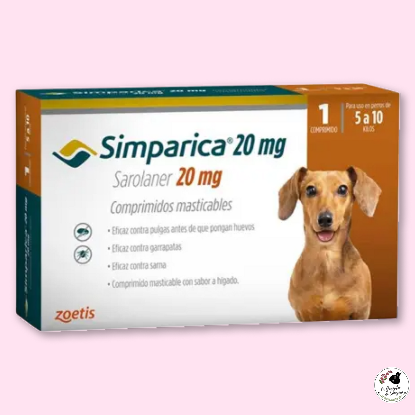 Simparica de 20 Mg x 1 Comprimido