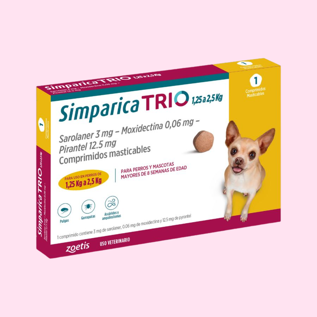 Simparica TRIO 1,25 a 2,5 kg