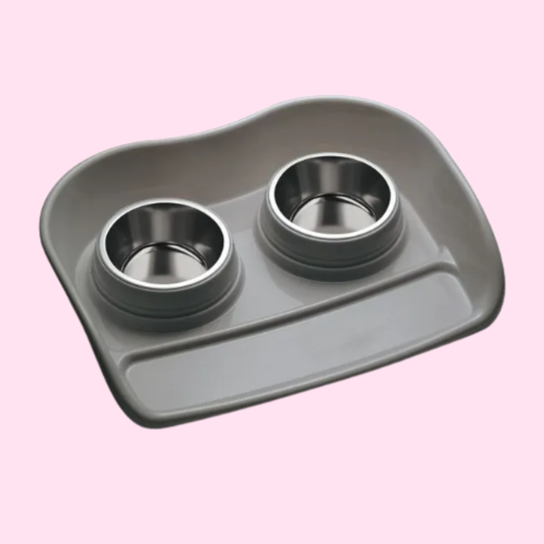 Plato Antideslizante Doble Potty 0,4 Lt