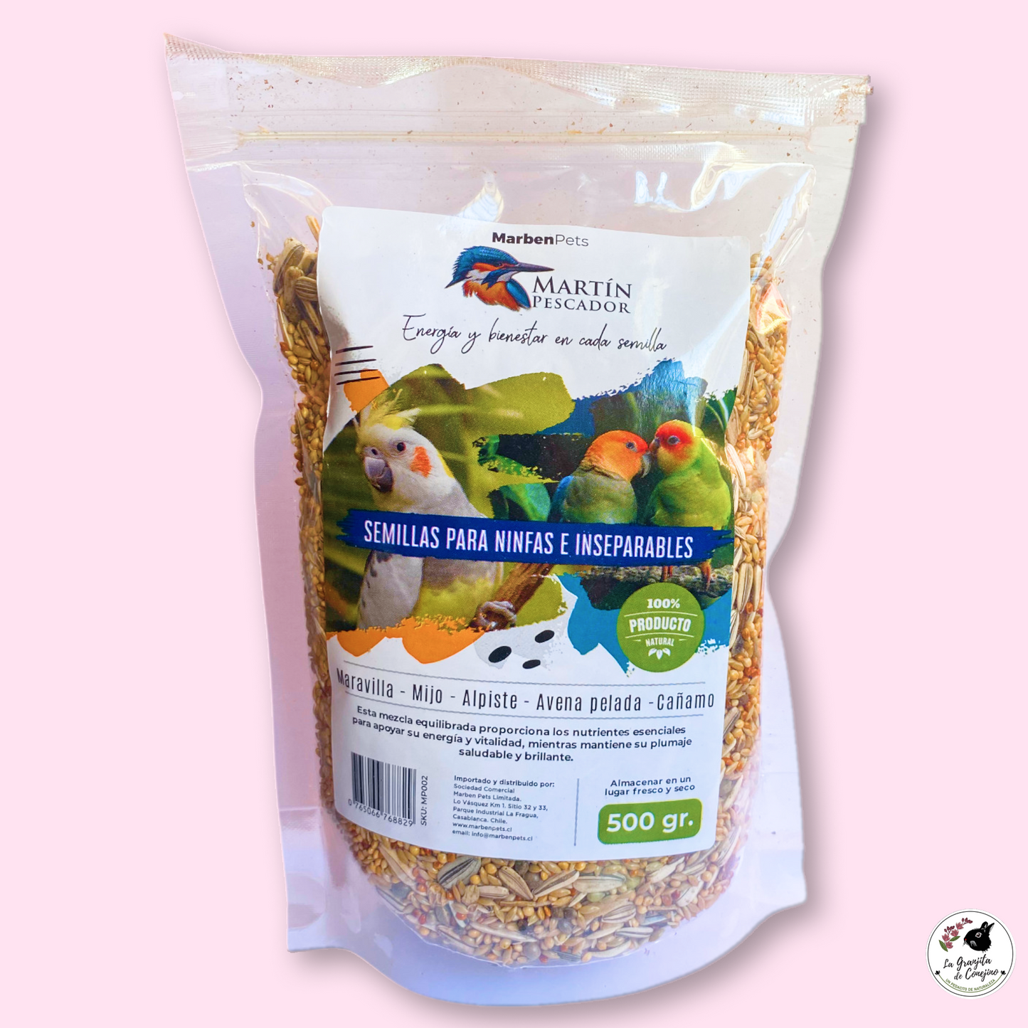 Mix Semillas Ninfas e Inseparables 500gr