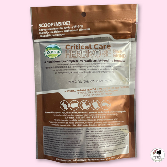 Oxbow Critical Care Herbivore Fine Grind Papaya 100g