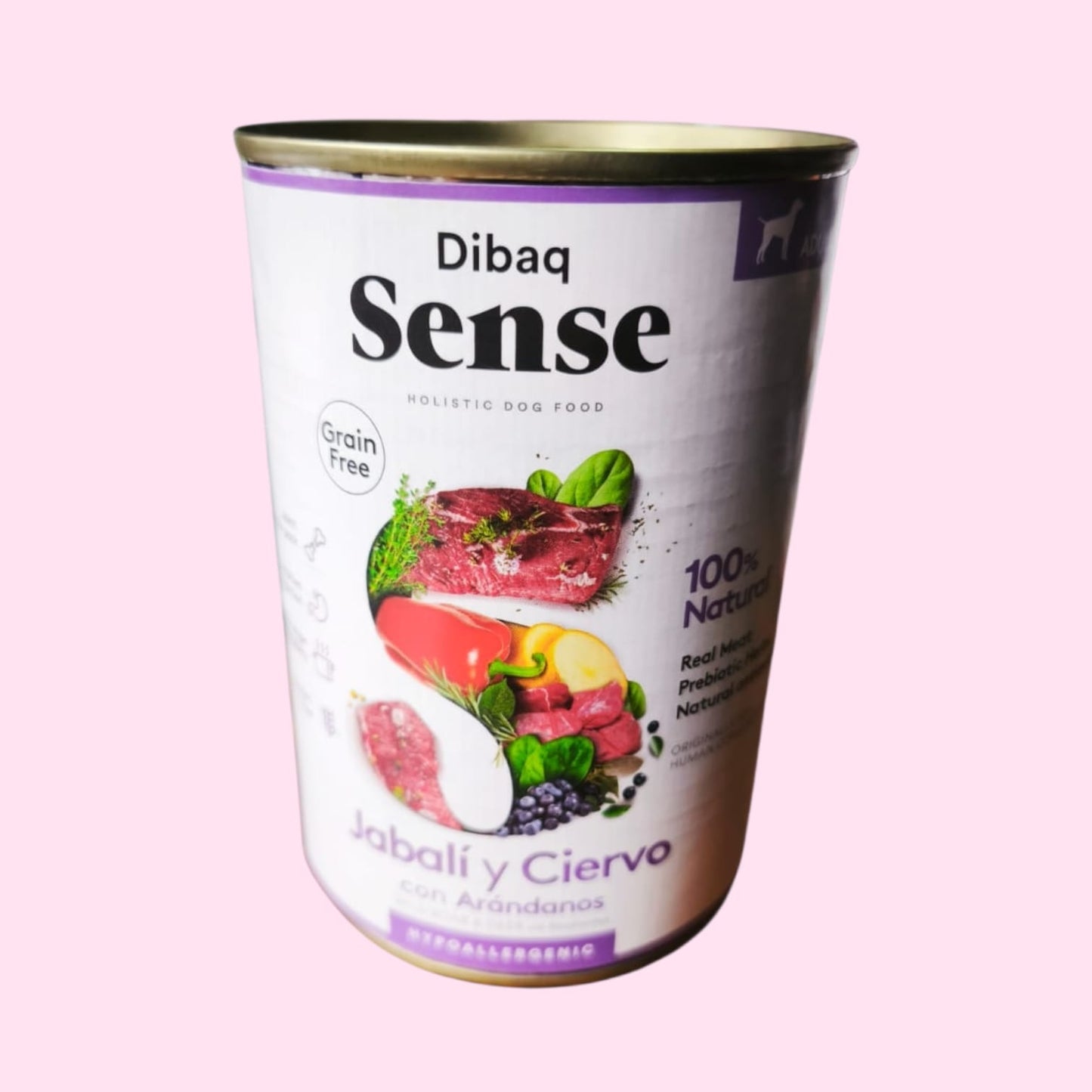 Alimento húmedo Ciervo y Jabali Dibaq Sense380gr